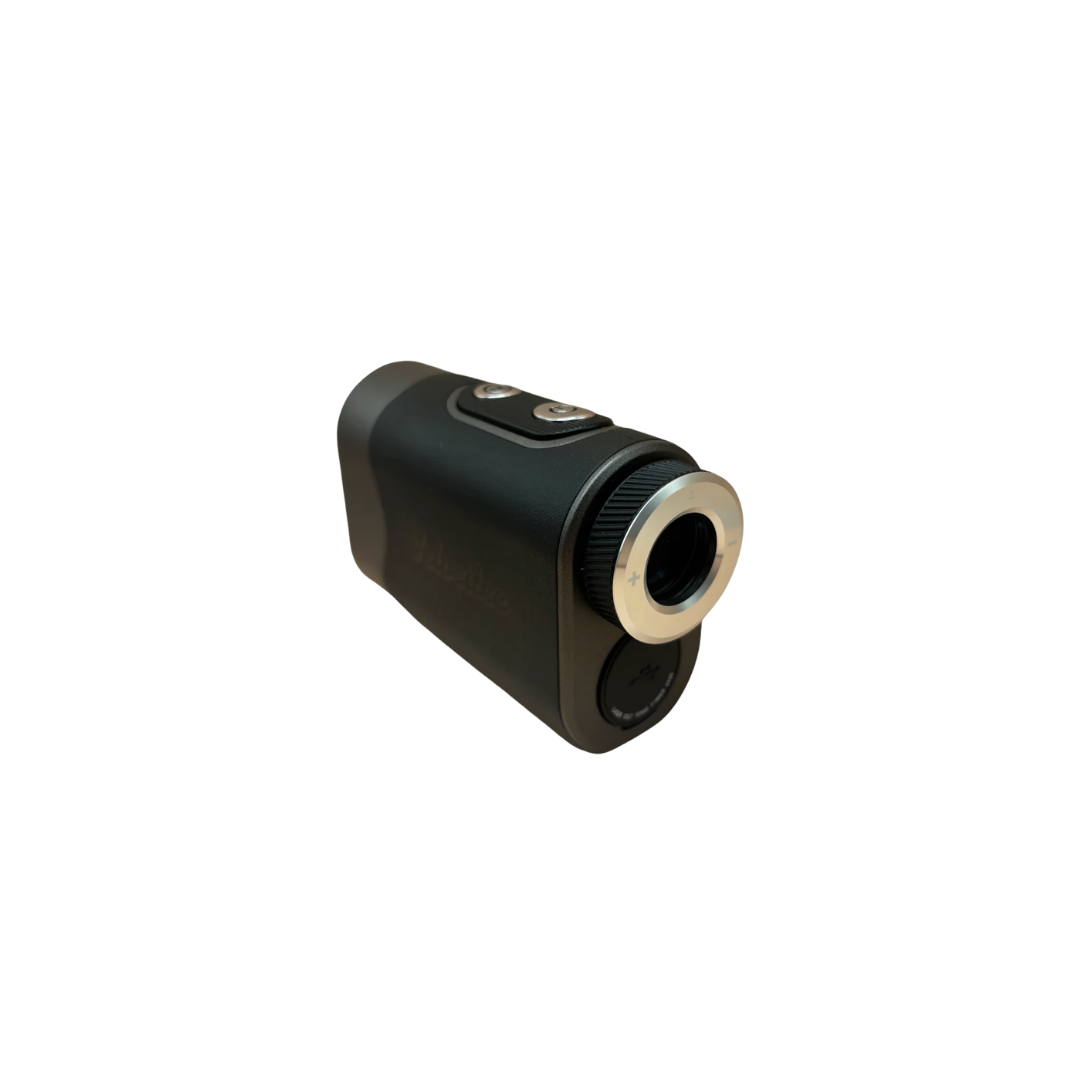 Black and silver laser rangefinder